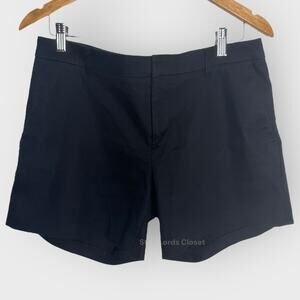 Banana Republic Black Chino Shorts Sz 6 | Mid-Rise Preppy Academia Core 5"